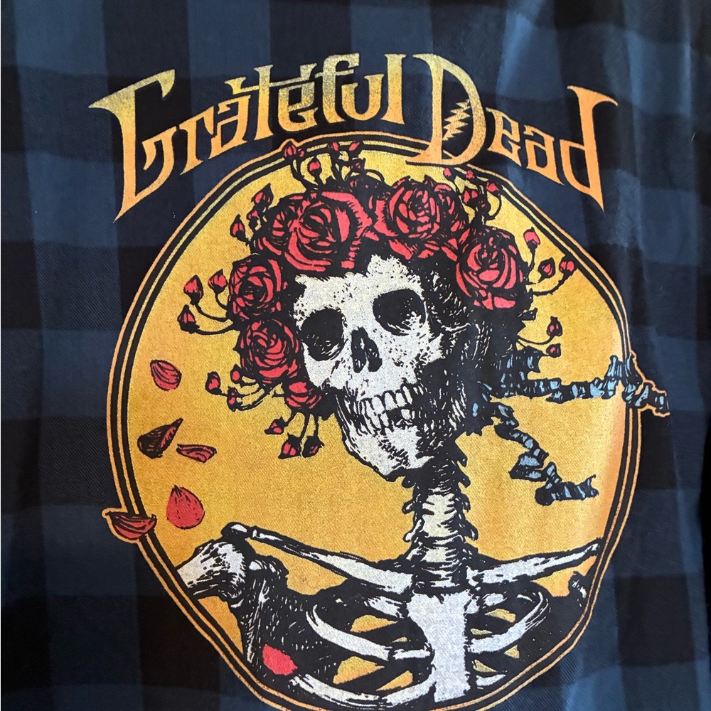 Grateful Dead Plaid Flannel Shirt. - Picture 2 of 4